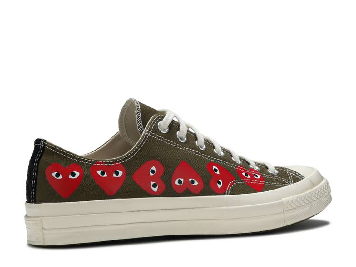 COMME DES GAR?ONS PLAY X CONVERSE CHUCK 70 LOW TOP 'MULTI HEART' 3