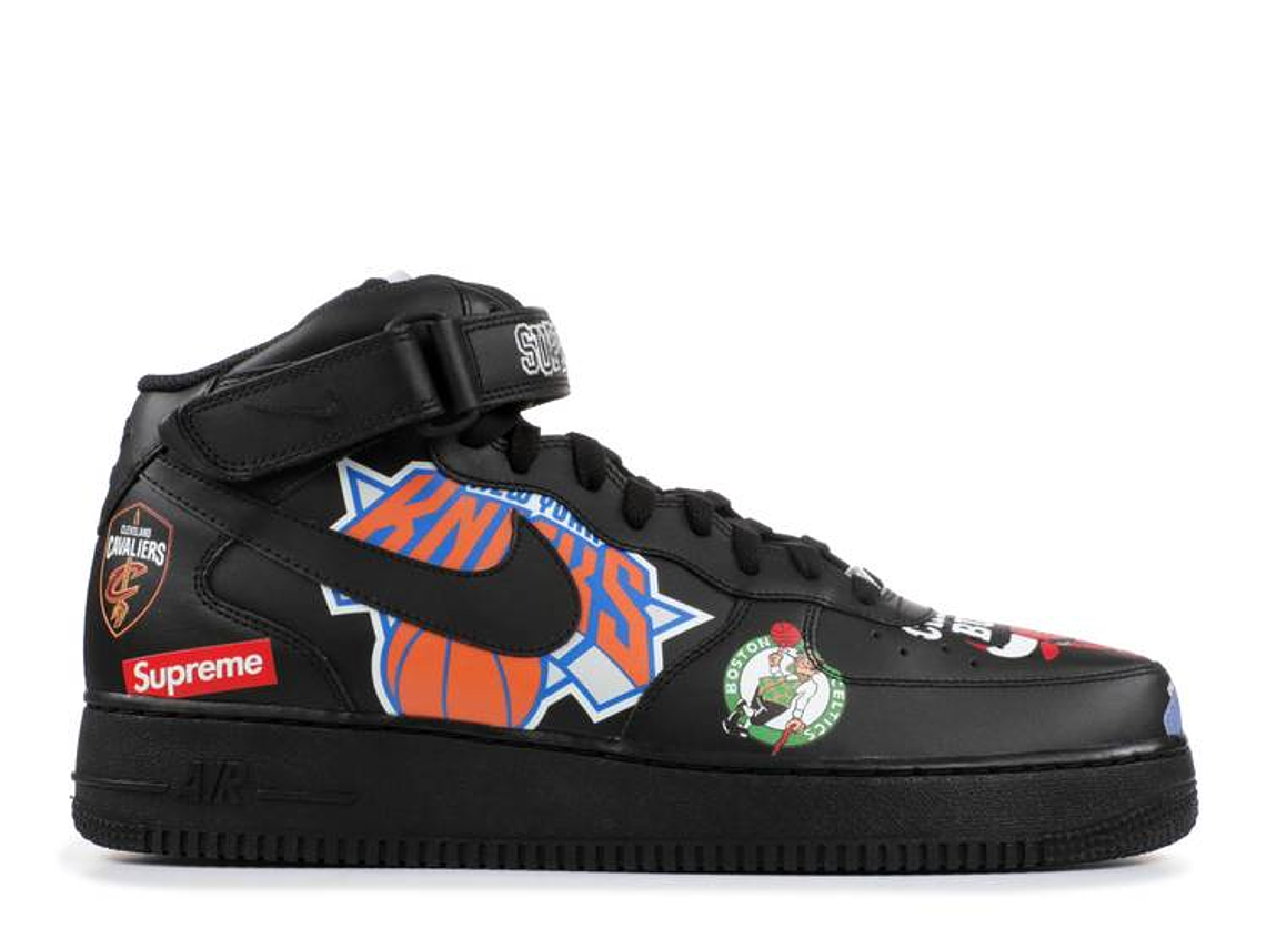 SUPREME X NBA X AIR FORCE 1 MID 07 'BLACK' 1
