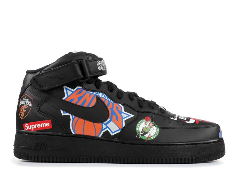SUPREME X NBA X AIR FORCE 1 MID 07 'BLACK' 1