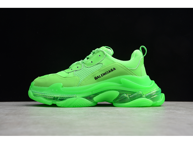 Balenciaga Triple S Clear Sole Fluorescent green 1