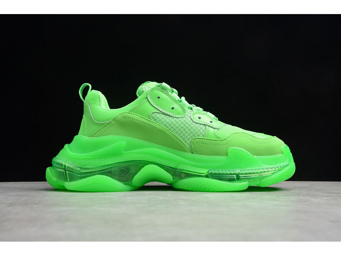 Balenciaga Triple S Clear Sole Fluorescent green 2