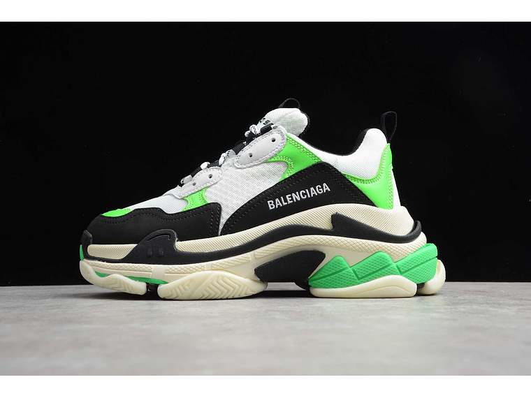 Balenciaga Triple S White green 1