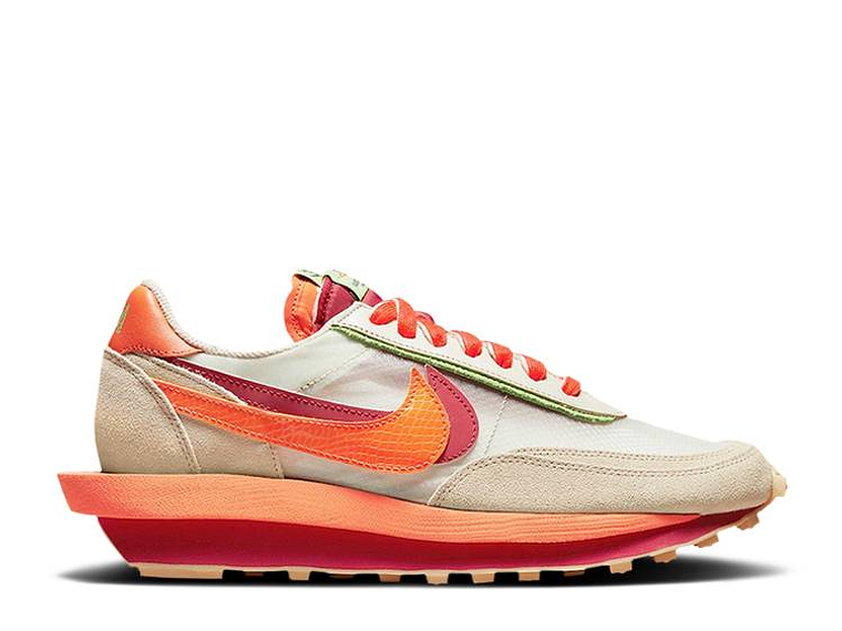 NIKE SACAI X CLOT X LDWAFFLE 'NET ORANGE BLAZE' 1