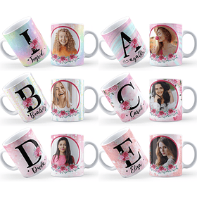 26 Artes Caneca Alfabeto Fotos Editável em Corel Draw