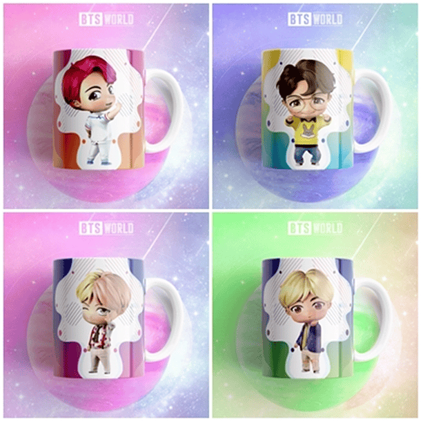 7 Artes Caneca BTS World Editável em Photoshop 2
