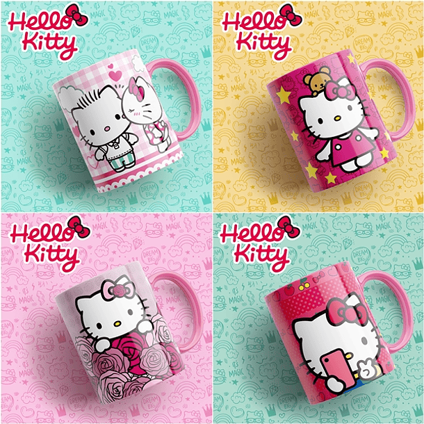 15 Artes Caneca Hello Kitty Editável em Photoshop 2