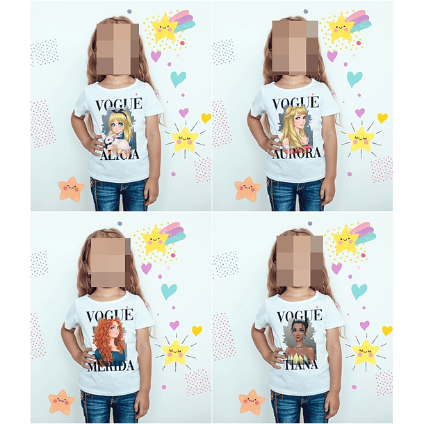 40 Artes Camisa Princesas Disney Editável em Photoshop 1
