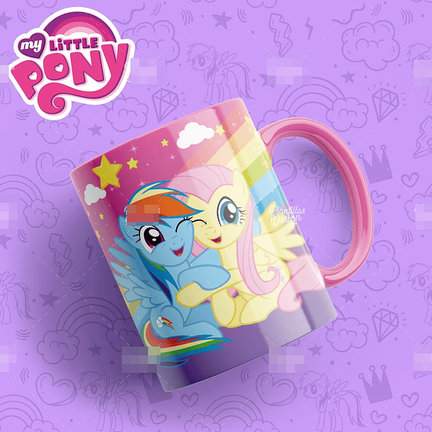 13 Artes Caneca My Little Pony Editável em Photoshop 3