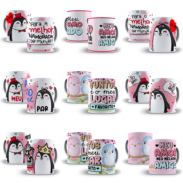 15 Artes para Caneca Dia dos Namorados Arquivo em Jpge/Png 