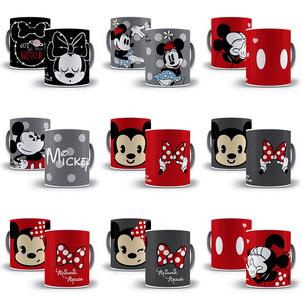 29 Artes para Caneca Mickey e Minnie e Outros Arquivo em Jpge/Png 1