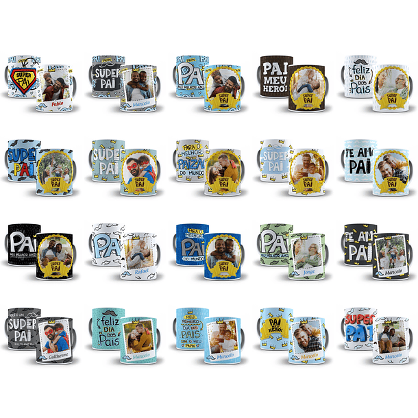 62 Artes para Caneca Dia dos Pais Arquivo em Jpge/Png 2