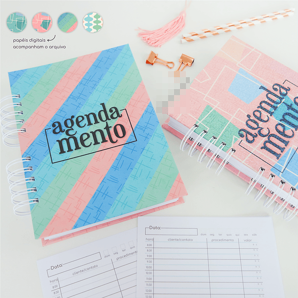 Artes para Caderno de Agendamentos Arquivo em Pdf 2