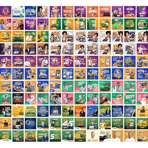 1000 Artes Mídias Sociais Campanha Politica Eleitoral Editáveis Photoshop 2