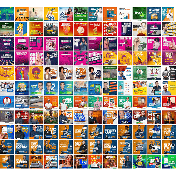 1000 Artes Mídias Sociais Campanha Politica Eleitoral Editáveis Photoshop 3