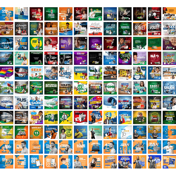 1000 Artes Mídias Sociais Campanha Politica Eleitoral Editáveis Photoshop 4