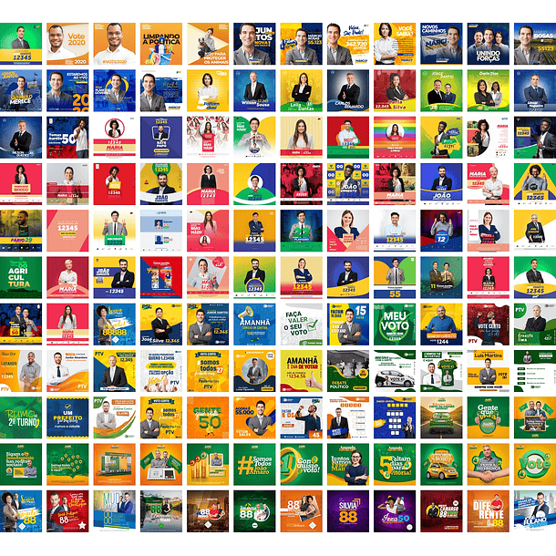 1000 Artes Mídias Sociais Campanha Politica Eleitoral Editáveis Photoshop 5