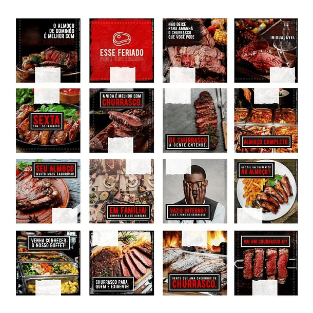 130 Artes para Churrascaria  Mídias Sociais Editáveis Photoshop + Png 3