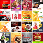 30 Artes Mídias Sociais Diversos Editáveis Corel Draw 1