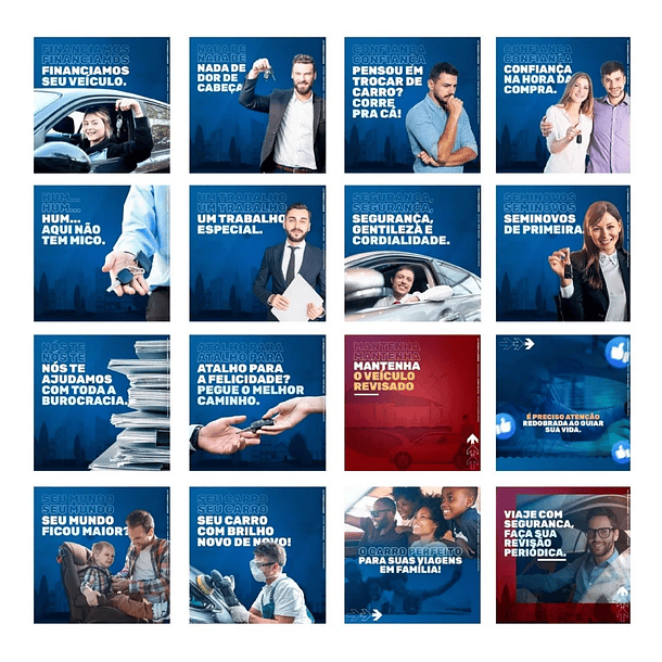 130 Artes para Concessionária Mídias Sociais Editáveis Photoshop + Png 2