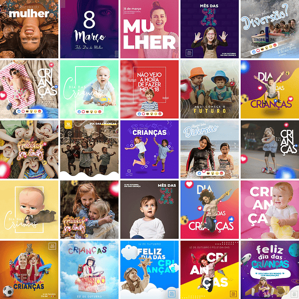 150 Artes Mídias Sociais Datas Comemorativas Editáveis Photoshop 4