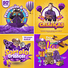 10 Artes Mídias Sociais Dia das Crianças Editáveis Photoshop 2