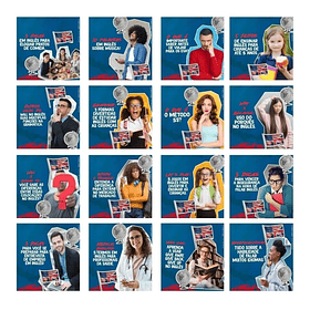 130 Artes para Escola de Inglês Mídias Sociais Editáveis Photoshop + Png