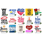 150 Artes Estampas Sublimação Silk Vetores Vetor Gospel Editável em Corel Draw 3