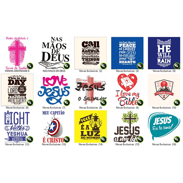 150 Artes Estampas Sublimação Silk Vetores Vetor Gospel Editável em Corel Draw 4