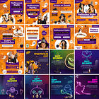 50 Artes Mídias Sociais Halloween Editáveis Photoshop 1