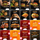 50 Artes Mídias Sociais Hamburgueria Editáveis Photoshop 1