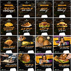 50 Artes Mídias Sociais Hamburgueria Editáveis Photoshop 2