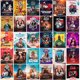 210 Artes Mídias Sociais Editáveis Photoshop