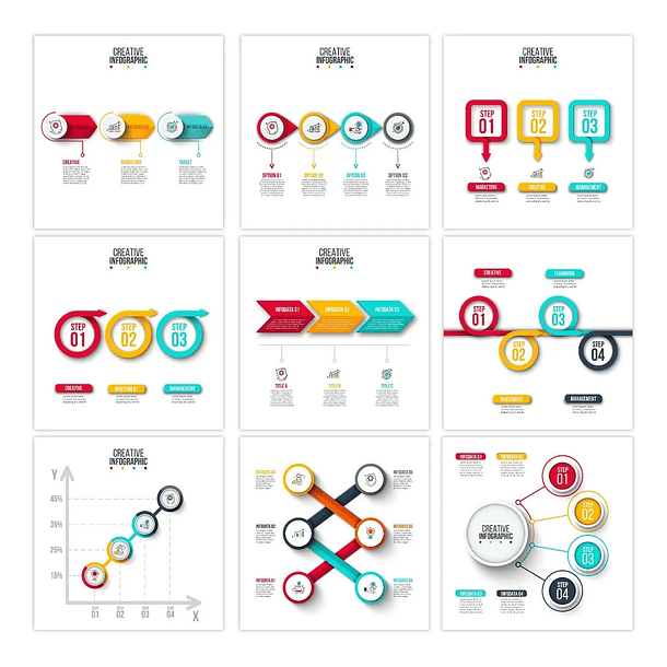 130 Artes para Infográficos Editáveis Photoshop 4