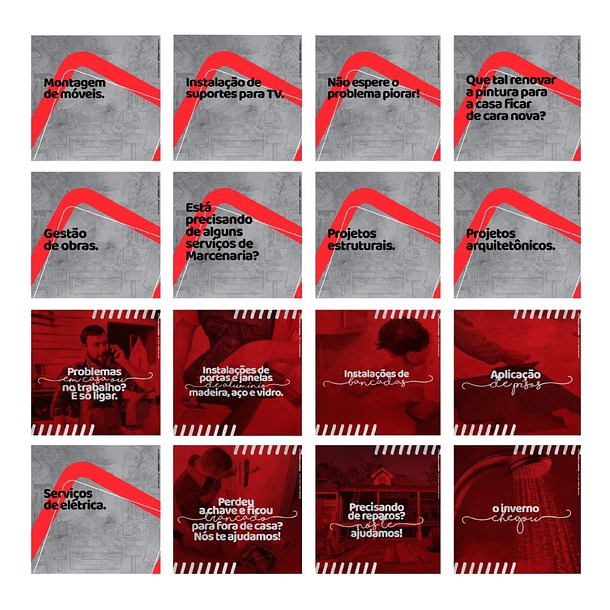 130 Artes para Obra Pedreiro Mídias Sociais Editáveis Photoshop + Png 6