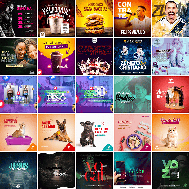 500 Artes Mídias Sociais Templates Editáveis Photoshop 4