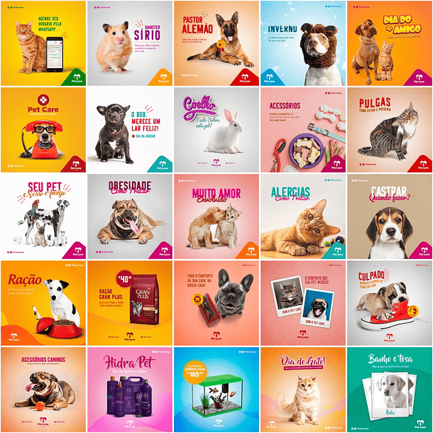 220 Artes Mídias Sociais Petshop Pet Shop Editáveis Photoshop + Png 2