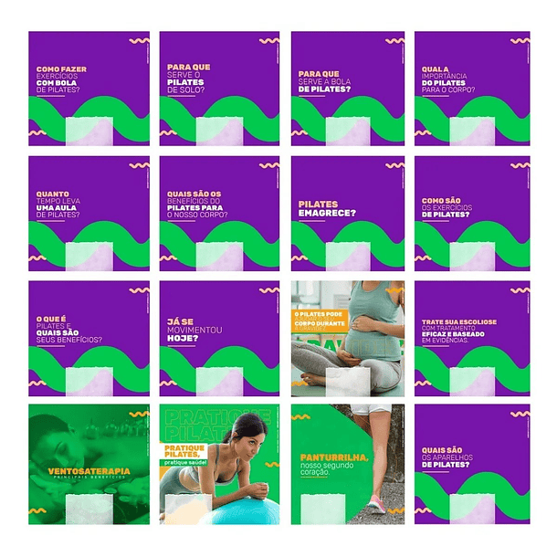 130 Artes para Pilates Mídias Sociais Editáveis Photoshop + Png 5