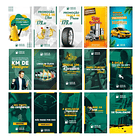 50 Artes Mídias Sociais Posto de Gasolina Editáveis Photoshop + Png 3