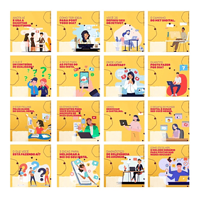 130 Artes para Social Media Marketing Mídias Sociais Editáveis Photoshop + Png