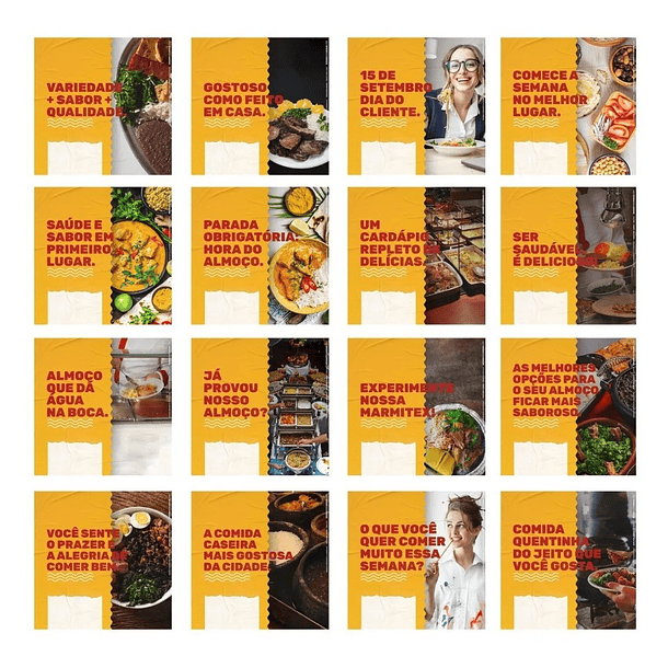 130 Artes para Restaurante Self Service Mídias Sociais Editáveis Photoshop + Png 3