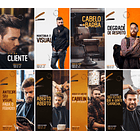 20 Artes Mídias Sociais Cabeleireiro Barbearia Salão Corte Cabelo Editáveis Photoshop + Png 2