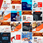 28 Artes Mídias Sociais Construção Civil Editáveis Photoshop + Png 1