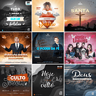 24 Artes Mídias Sociais Gospel Editáveis Photoshop + Png 2