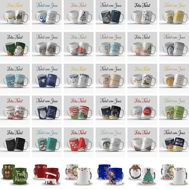 Mega Pacote Artes Sublimação Natal e Ano Novo + Atualização 9