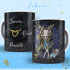 12 Artes para Caneca Signos Feminino Editável em Corel Draw 6