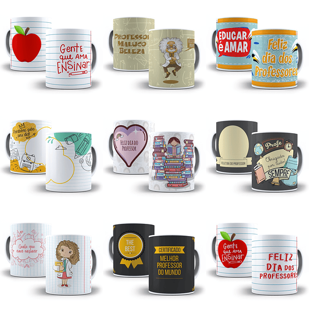 170 Artes para Sublimação Dia dos Professores Editável em Corel Draw 3