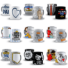 249 Artes para Caneca Dia dos Pais Sublimação Editável Corel Draw + Png 7