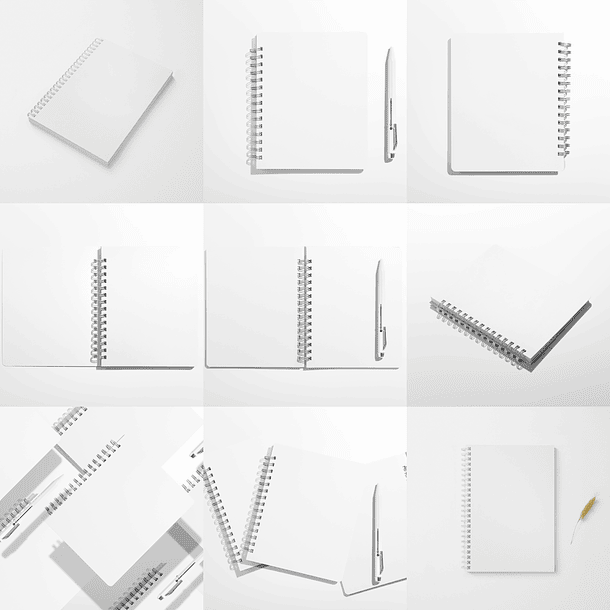 Mockup para Agendas Planner Cardenos em Psd 1