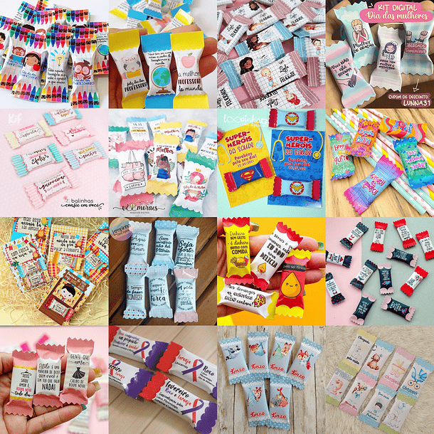 Mega Pacote de Balinhas Varios Temas Arquivos em Png 3