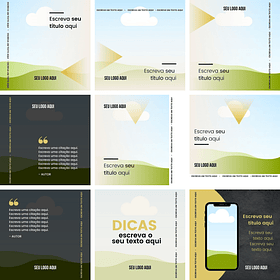 Pack Canva Business Empresarial Templates Editáveis 12 Artes + Bônus